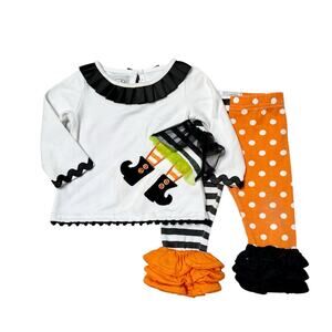 Mud Pie Halloween Witch Baby Outfit Size 6-9m